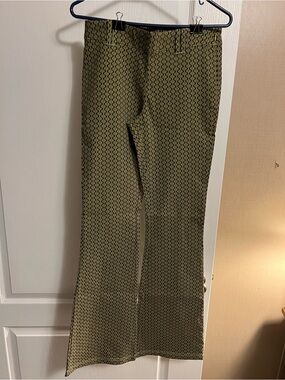 Urban Outfitters Olive & Black Geometric Dress Pants